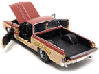1967 Chevrolet El Camino Brown and Beige with Graphics and Tasmanian Devil (Taz) Diecast Figure "Looney Tunes" "Hollywood Rides" Series 1/24 Diecast Model Car by Jada-3