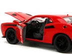 2015 Dodge Challenger Red with Black Stripes and Glenn Diecast Figure "The Walking Dead" (2010-2022) TV Series "Hollywood Rides" Series 1/24 Diecast Model Car by Jada-2