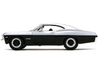 1967 Chevrolet Impala SS Silver Metallic and Black "Bigtime Muscle" Series 1/24 Diecast Model Car by Jada-1