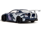 2009 Nissan GT-R (R35) Ben Sopra Dark Blue with Graphics "Godzilla" "Hollywood Rides" Series 1/32 Diecast Model Car by Jada-4