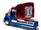 Western Star 57X Truck Tractor "Spider-Man" Blue and Red Metallic "Hollywood Rides" Series 1/24 Diecast Model by Jada-1