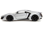 Lykan Hypersport Silver Metallic and Purple "Pink Slips" Series 1/32 Diecast Model Car by Jada-2