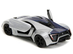 Lykan Hypersport Silver Metallic and Purple "Pink Slips" Series 1/32 Diecast Model Car by Jada-3
