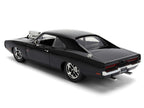 1970 Dodge Charger R/T Black "Furious 7" (2015) Movie "Fast & Furious" Series 1/24 Diecast Model Car by Jada-3