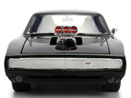 1970 Dodge Charger R/T Black "Furious 7" (2015) Movie "Fast & Furious" Series 1/24 Diecast Model Car by Jada-4