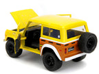 1973 Ford Bronco Yellow with Graphics and SpongeBob SquarePants Diecast Figure "SpongeBob SquarePants" (1999–Current) TV Series "Hollywood Rides" Series 1/24 Diecast Model Car by Jada-3