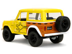 1973 Ford Bronco Yellow with Graphics and SpongeBob SquarePants Diecast Figure "SpongeBob SquarePants" (1999–Current) TV Series "Hollywood Rides" Series 1/24 Diecast Model Car by Jada-2
