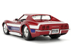 1969 Chevrolet Corvette Stingray ZL1 Red Metallic with Stars and Stripes Graphics "Bigtime Muscle" Series 1/24 Diecast Model Car by Jada-3