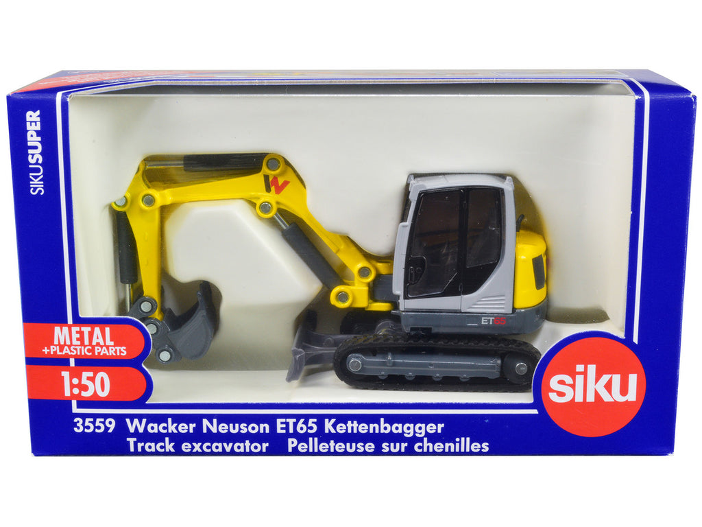 Wacker Neuson ET65 Track Excavator Yellow and Gray 1/50 Diecast Model by Siku-0