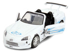 2001 Honda S2000 Convertible White with Graphics "Fast & Furious Remix - 25th Anniversary" Series 1/32 Diecast Model Car by Jada