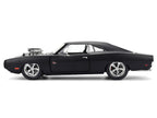 1970 Dodge Charger R/T Matt Black "Fast & Furious" (2009) Movie "Fast & Furious" Series 1/24 Diecast Model Car by Jada-2