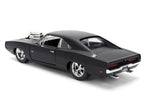 1970 Dodge Charger R/T Matt Black "Fast & Furious" (2009) Movie "Fast & Furious" Series 1/24 Diecast Model Car by Jada-3