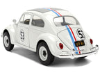 Volkswagen Beetle #53 "Herbie" White with Stripes "The Love Bug" (1968) Movie with Extra Wheels 1/24 Diecast Model Car by Jada-4