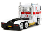 G1 Autobot Optimus Prime Truck White with Robot on Chassis from "Transformers" TV Series - "Ghostbusters" (1984) Movie Crossover "Hollywood Rides" Series Diecast Model by Jada-3