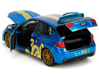 2012 Subaru Impreza WRX STI Blue Metallic with Graphics and Sonic The Hedgehog Diecast Figure "Sonic The Hedgehog" "Hollywood Rides" Series 1/24 Diecast Model Car by Jada-4