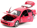1995 Honda Integra Type R Pink with Graphics "Fast & Furious Remix" Series 1/24 Diecast Model Car by Jada-2