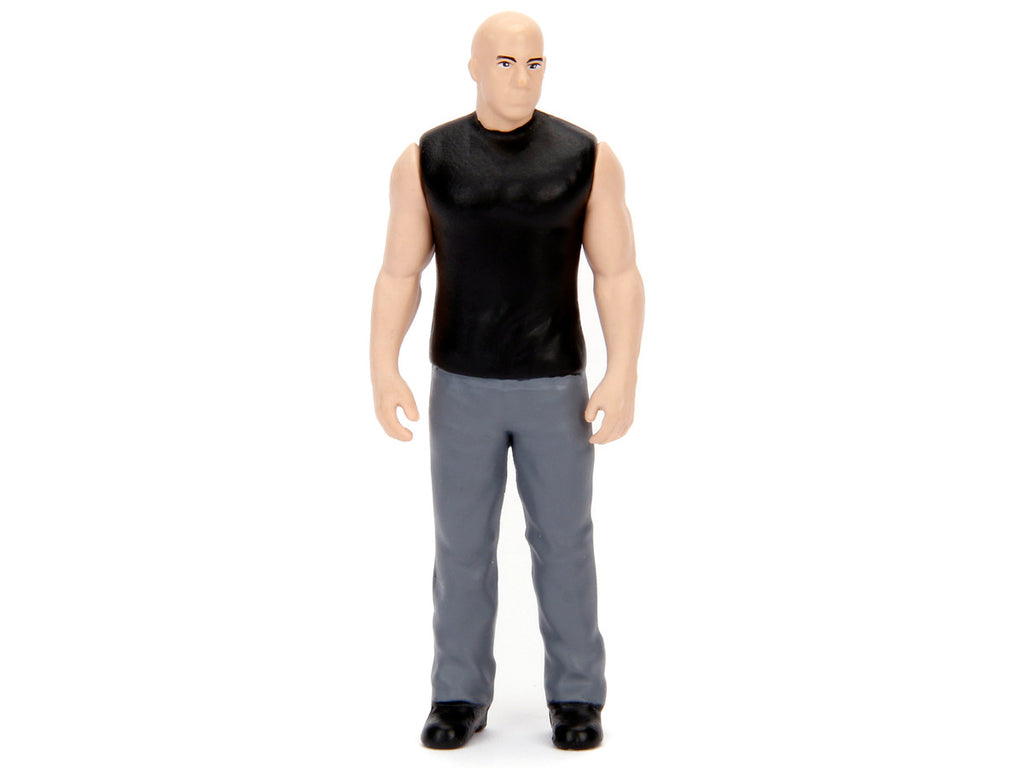 Model Kit Dodge Charger R/T Black and Dom Diecast Figure "Fast & Furious" Movie "Build N' Collect" Series 1/24 Diecast Model Car by Jada-1