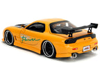 1993 Mazda RX-7 "HKS Power" Yellow with Carbon Hood "JDM Tuners" Series 1/24 Diecast Model Car by Jada-2