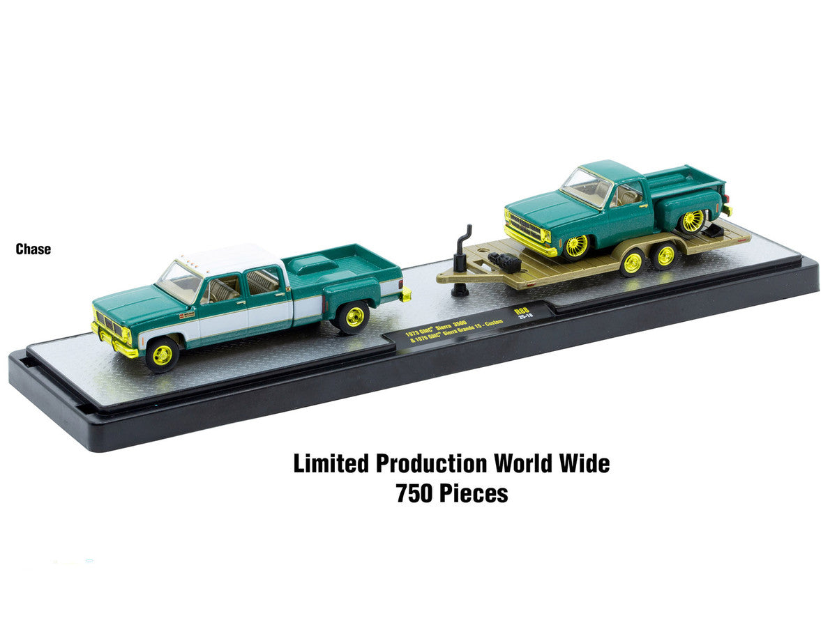 Auto Haulers Set of 3 Trucks Release 88 Limited Edition to 9600 pieces Worldwide 1/64 Diecast Models by M2 Machines-2