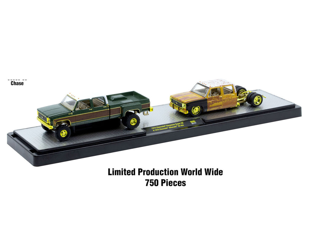 Auto Haulers Set of 3 Trucks Release 90 Limited Edition to 8000 pieces Worldwide 1/64 Diecast Models by M2 Machines-0