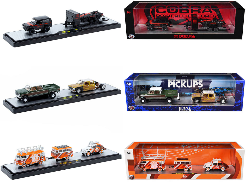 Auto Haulers Set of 3 Trucks Release 90 Limited Edition to 8000 pieces Worldwide 1/64 Diecast Models by M2 Machines-2