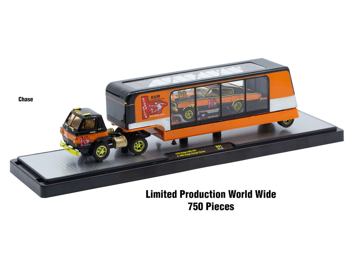 Auto Haulers Set of 3 Trucks Release 91 Limited Edition to 8000 pieces Worldwide 1/64 Diecast Model Cars by M2 Machines-0
