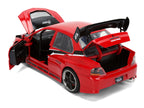 Sean's Mitsubishi Lancer Evolution IX RHD (Right Hand Drive) Red with Graphics "The Fast and the Furious: Tokyo Drift" (2006) Movie "Fast & Furious 25 Years" Series 1/24 Diecast Model Car by Jada-3