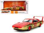 1969 Dodge Charger Daytona #33 Red and Gold Metallic with Graphics "Bigtime Muscle" Series 1/24 Diecast Model Car by Jada-4