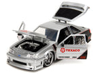 1989 Ford Mustang GT "Texaco" Silver Metallic and Matt Black "Bigtime Muscle" Series 1/24 Diecast Model Car by Jada-3