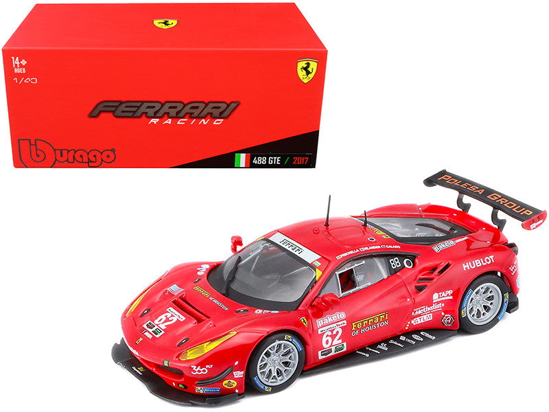 Ferrari 488 GTE #62 G. Fisichella - T. Vilander - J. Calado 24 Hours of Daytona (2017) 1/43 Diecast Model Car by Bburago-0