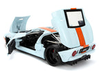 2005 Ford GT #6 "Gulf Oil" Light Blue with Orange Stripes "Hyper-Spec" Series 1/24 Diecast Model Car by Jada-3