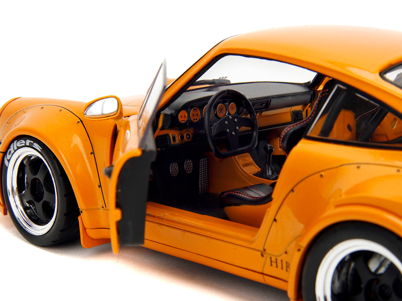 RWB Bodykit "Hibiki" Orange Metallic "Pink Slips" Series 1/18 Diecast Model Car by Jada