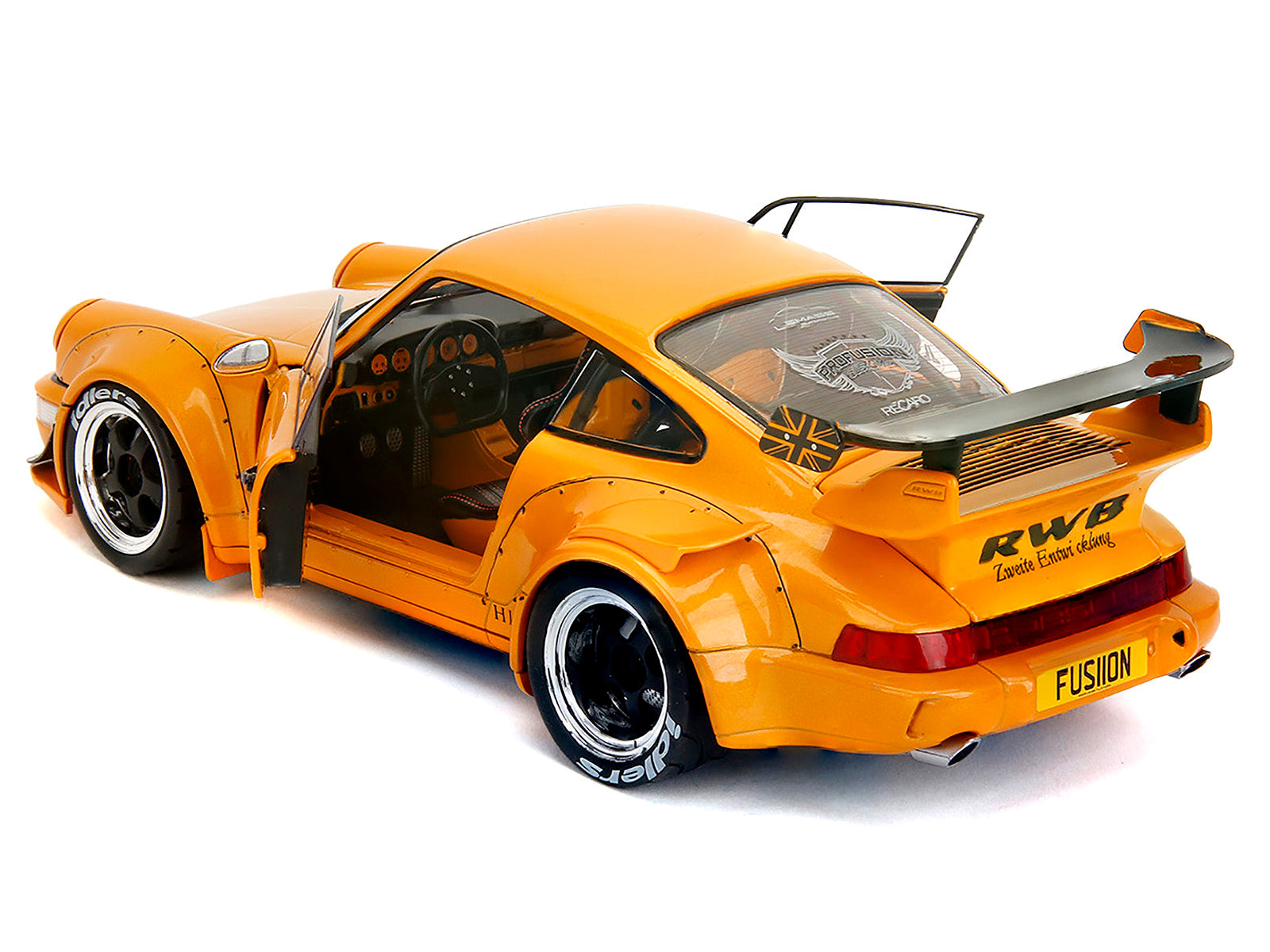 RWB Bodykit "Hibiki" Orange Metallic "Pink Slips" Series 1/18 Diecast Model Car by Jada