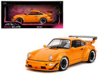 RWB Bodykit "Hibiki" Orange Metallic "Pink Slips" Series 1/18 Diecast Model Car by Jada-4