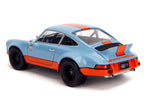 Porsche 911 RSR "Gulf Oil" Light Blue with Orange Stripes "Pink Slips" Series 1/18 Diecast Model Car by Jada-1