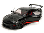 Shelby GT500 "Code Red" Black with Red Stripes "Pink Slips" Series 1/18 Diecast Model Car by Jada-1