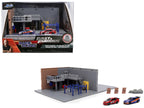 "Fast & Furious" Han's Garage Diorama with 2 Cars and Accessories "Nano Scene" Series 1/32 Model by Jada