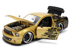 2008 Ford Shelby Mustang GT-500KR Gold Metallic and Black with Graphics "Bigtime Muscle" Series 1/24 Diecast Model Car by Jada-1