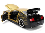 2008 Ford Shelby Mustang GT-500KR Gold Metallic and Black with Graphics "Bigtime Muscle" Series 1/24 Diecast Model Car by Jada-3
