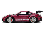 Porsche 911 GT3 RS Red Violet Metallic with White Stripes "Pink Slips" Series 1/18 Diecast Model Car by Jada-0