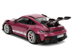Porsche 911 GT3 RS Red Violet Metallic with White Stripes "Pink Slips" Series 1/18 Diecast Model Car by Jada-2