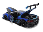 Chevrolet Corvette C8 "Liberty Walk" Candy Blue and Black "Hyper-Spec" Series 1/24 Diecast Model Car by Jada-3