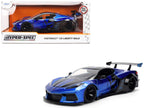 Chevrolet Corvette C8 "Liberty Walk" Candy Blue and Black "Hyper-Spec" Series 1/24 Diecast Model Car by Jada-4
