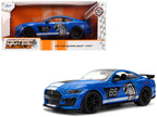 2020 Ford Mustang Shelby GT500 #65 "Ford Performance" Blue with Black Top and White Stripes "Bigtime Muscle" Series 1/24 Diecast Model Car by Jada-0
