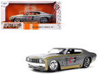 1971 Chevrolet Chevelle SS "Hurst" Gray Metallic with Gold Stripes "Bigtime Muscle" Series 1/24 Diecast Model Car by Jada-4