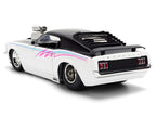 1970 Ford Mustang Boss 429 Black and White with Graphics "Bigtime Muscle" Series 1/24 Diecast Model Car by Jada-1