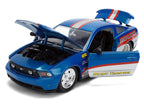 2010 Ford Mustang GT "Rekudo" Blue Metallic with Red and Silver Stripes "Bigtime Muscle" Series 1/24 Diecast Model Car by Jada-1