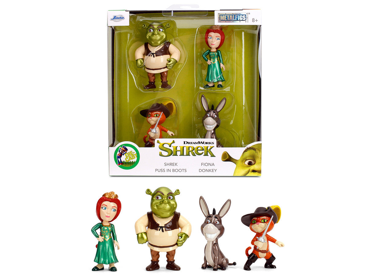 Set of 4 Diecast Figures "Shrek" (2001) Movie "Metalfigs" Series by Jada-4