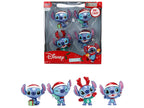 Set of 4 Diecast Figures "Disney's Stitch Christmas Edition" "Metalfigs" Series by Jada-4