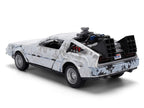 DMC DeLorean Time Machine Brushed Metal (Frost Version) "Back to the Future" (1985) Movie "40th Anniversary" Special Packaging "Hollywood Rides" Series 1/32 Diecast Model Car by Jada-1